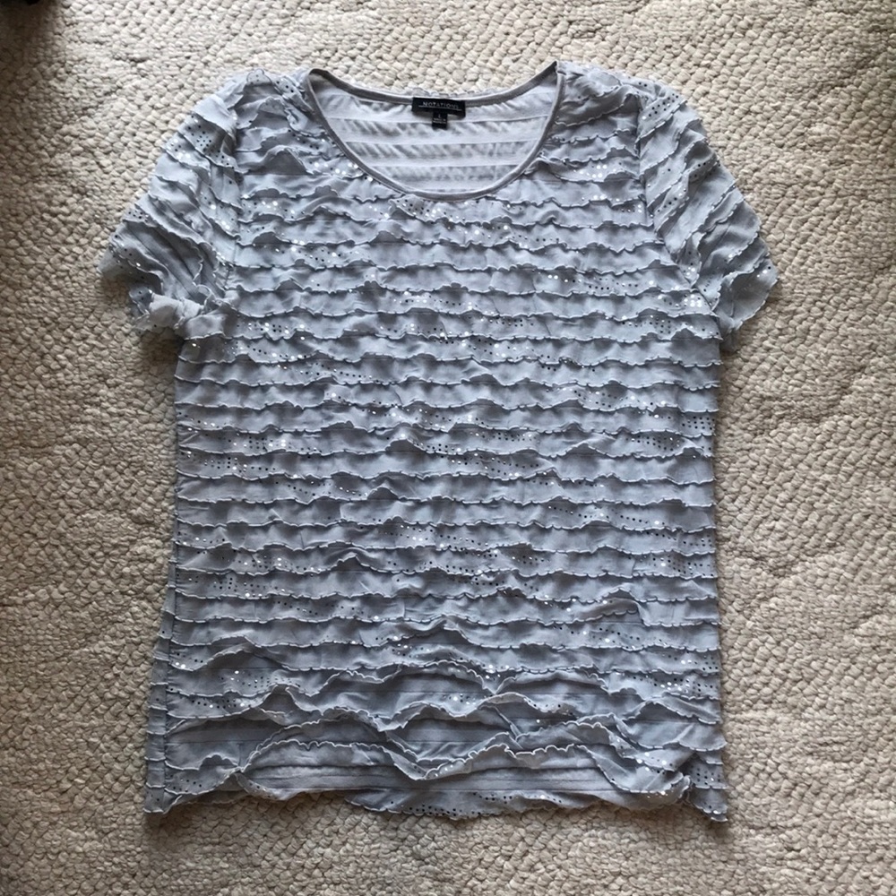 Notations Gray glitter shirt
